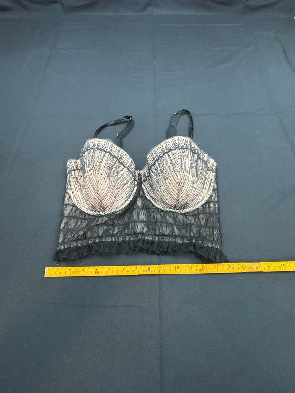 Victoria's Secret Black Nude Corset Bustier Top
